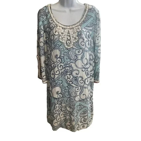 bead strap dress FUAT GURSEN Chiffon Beaded Tunic Black – Moda Natty main image 0
